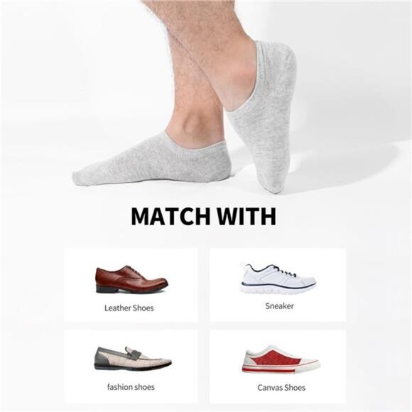 No Show Socks Womens Mens Low Cut Invisible Liner Ankle Socks Non Slip 6 10 Pack - Picture 6 of 7